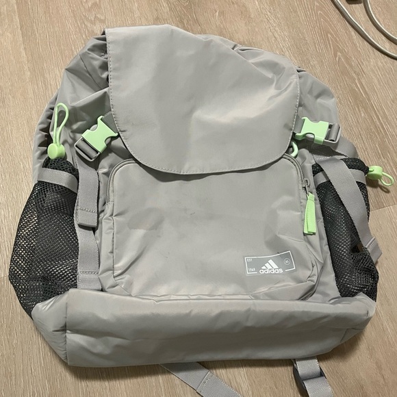 Adidas Light Gray Saturday Backpack - Picture 2 of 9